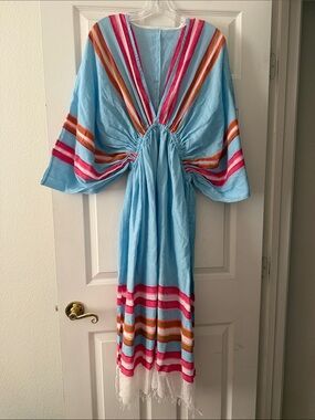 Lemlem Eskedar Plunge Neck Dress Size Small